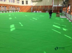 學校俄勒岡松舞臺運動場地地板施工步驟